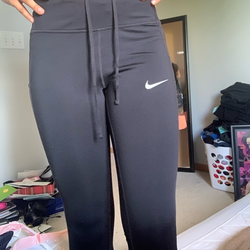 Black Nike Dri-Fit drawstring leggings